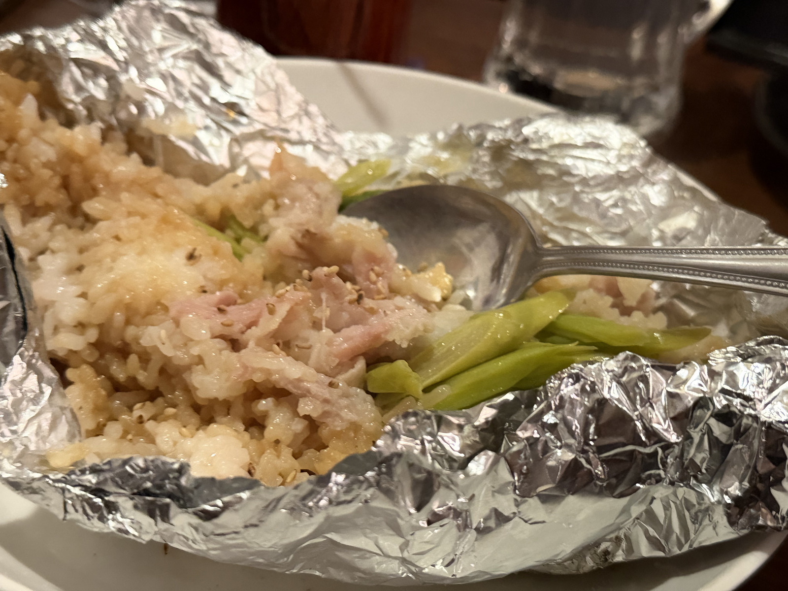 ホイルに包まれたアスパライス